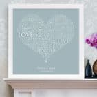 Personalised Heart Word Art Print